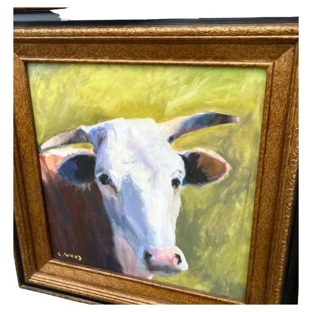 Late 20thc oil painting on board by listed artist C. Wood a California artist. Fantastic workmanship. Lives in Los Alamos,...