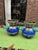 Up for consideration is a beautiful pair of blue and gold ceramic Egyptian vases. These would look lovely in your home and...