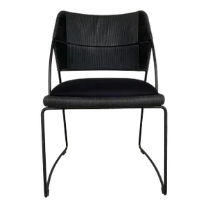 Baker / McGuire Modern Black Danish Cord Lansing Side Chair