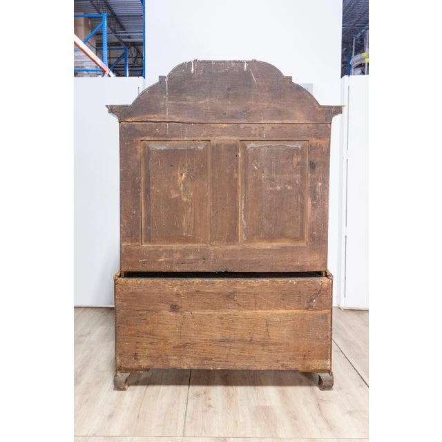 Wood Swedish Rococo Period 1790s Cabinet with Chapeau de Gendarme Inspired Cornice For Sale - Image 7 of 7