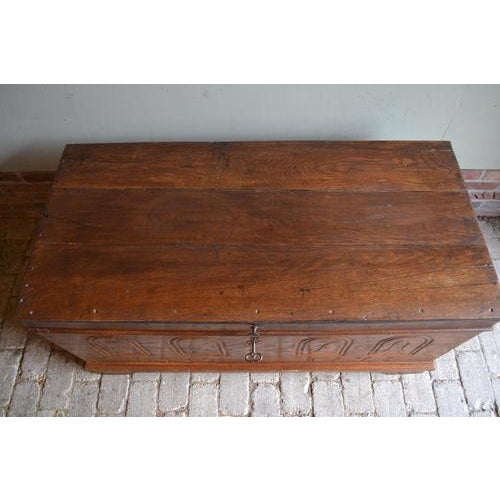 Antique Oak Blanket Chest For Sale - Image 5 of 10