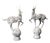 Cast Iron Stag Deer on Ball Garden Finial Sculptures, Set of 2 For Sale