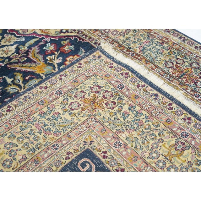 Hand Knotted Persian Tabriz Wool & Silk Rug For Sale - Image 11 of 12