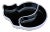 Sagaform Black & White Divided Cat Dish by Ylva Olsson For Sale