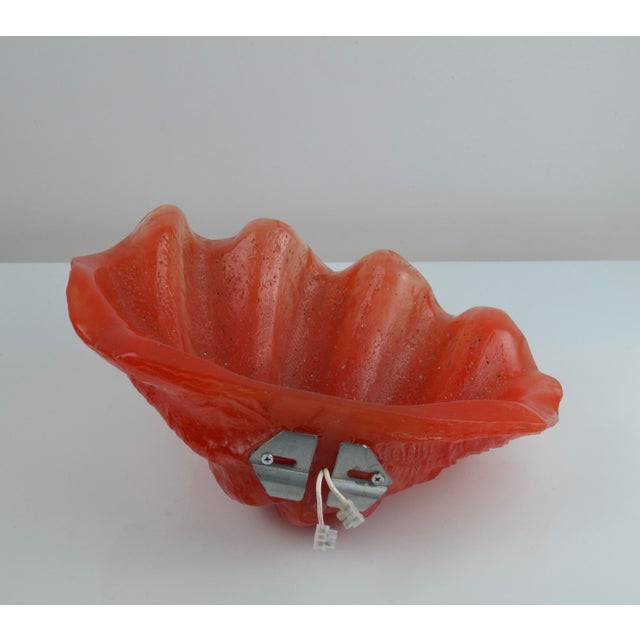 Vintage Sculptural Resin Shell Wall Sconce, 1970s For Sale - Image 12 of 18