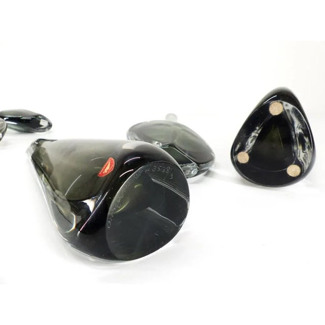 Scandinavian Sommerso Glass Vases by Nils Landberg for Orrefors, Set of 5 For Sale - Image 9 of 11