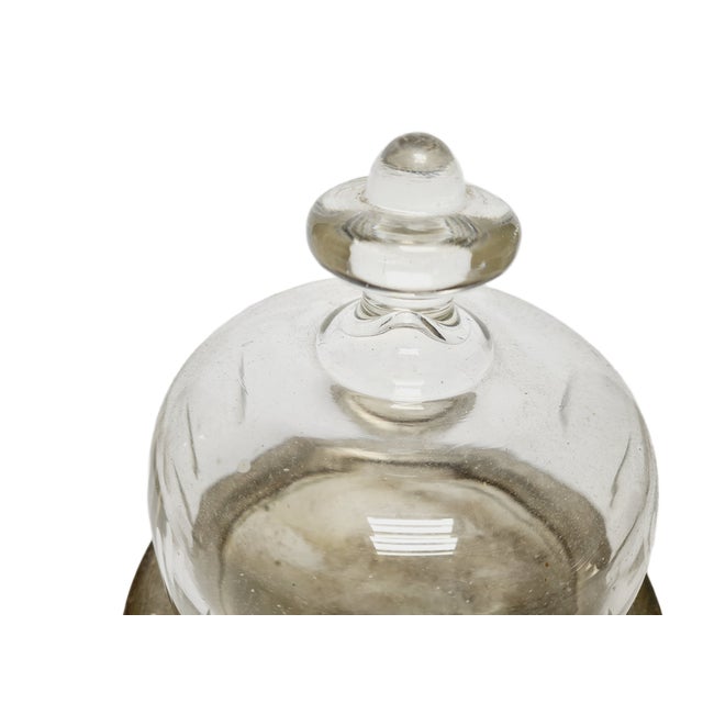 Art Nouveau Bowl with Crystal Cake Cover, Germany, 1920s, Set of 2 For Sale - Image 3 of 18