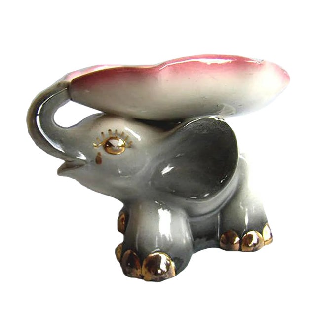 Italian Ceramic Elephant Figurine from Ceramiche Aretine, 1940s For Sale