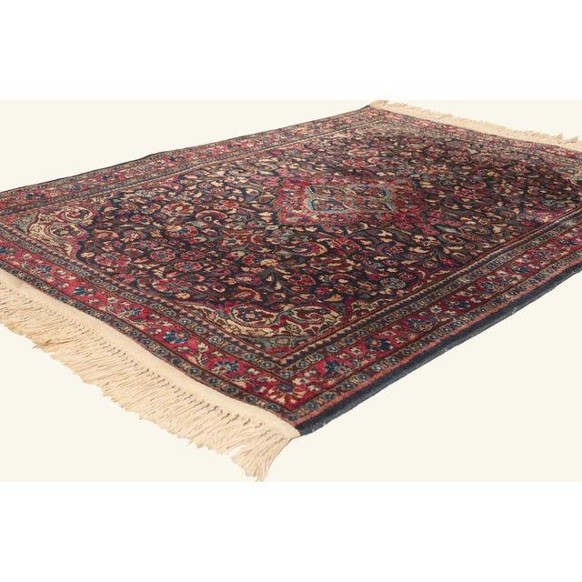 79814 Antique Persian Sarouk Rug, 03'05 x 04'11. The Noble Garden: An Antique Persian Sarouk Masterpiece of Timeless...