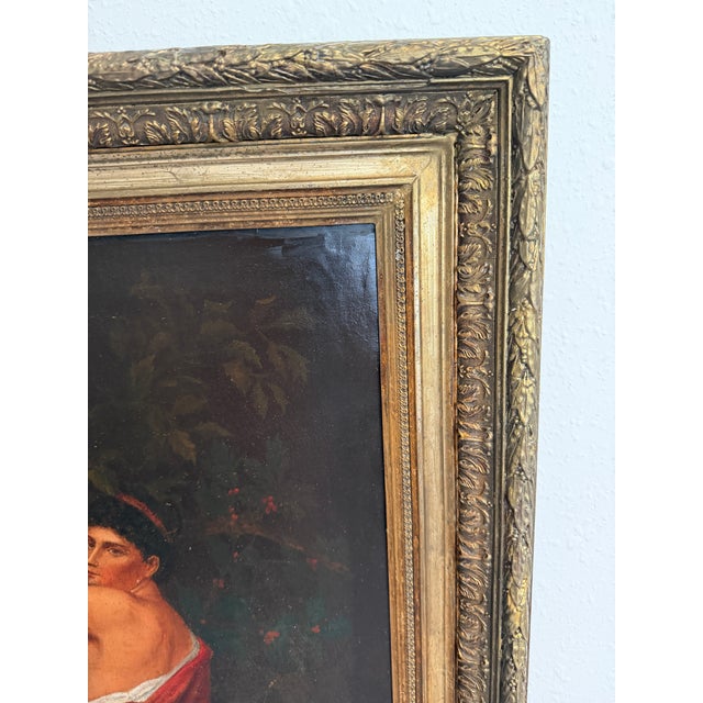 Late 19th Century Antique 19c. Original Oil Painting French School Huntress, Signed, Gild Frame For Sale - Image 5 of 8