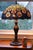 Art Deco Late 20th Century Tiffany-Style Stained Glass Peacock Feather Table Lamp For Sale - Image 3 of 7