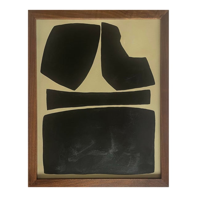 2026 "Elementi No. 3" Contemporary Abstract Minimalist Painting on Paper by Artist r.k. Red For Sale