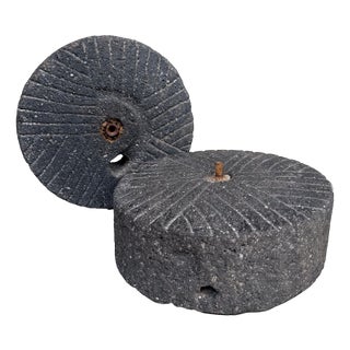 ​Japanese Ishi-Usu Grinding Stones, 1900s-1950s, Set of 2 For Sale