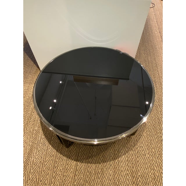 Modern Beautiful Smoked Glass Cocktail Table For Sale - Image 3 of 5