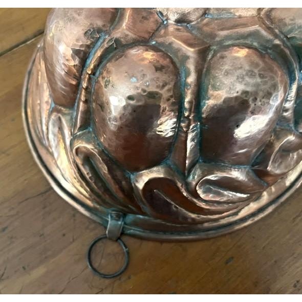 Late 19th Century European Hand Hammered Vintage Copper Pudding Mold For Sale - Image 5 of 5