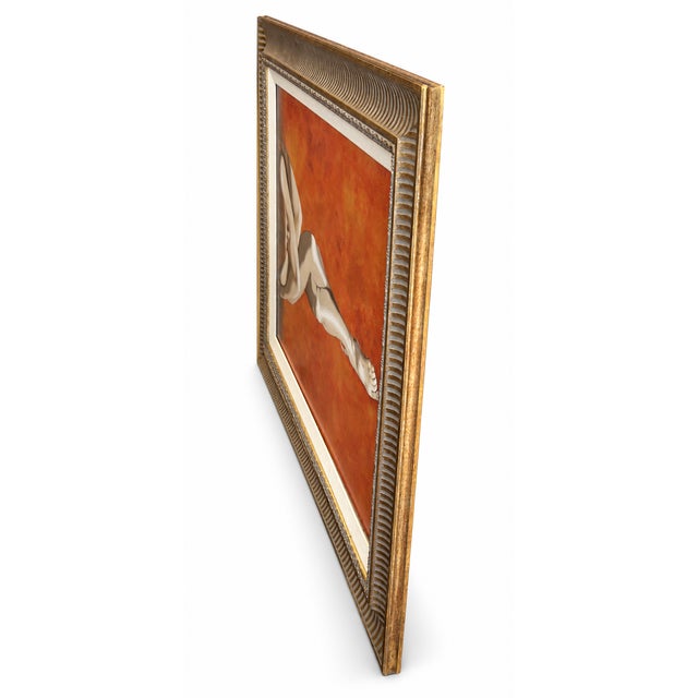 Figurative Vintage Original Figurative Oil Painting "Legs", Framed, 33" X 41" For Sale - Image 3 of 6