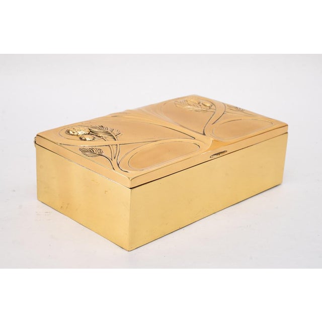 Jugendstil Brass Jewelry Box, Vienna, 1908 For Sale - Image 11 of 12