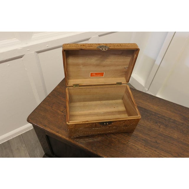 Oriental Carved Camphor Wood Chest, 1950s For Sale - Image 6 of 7