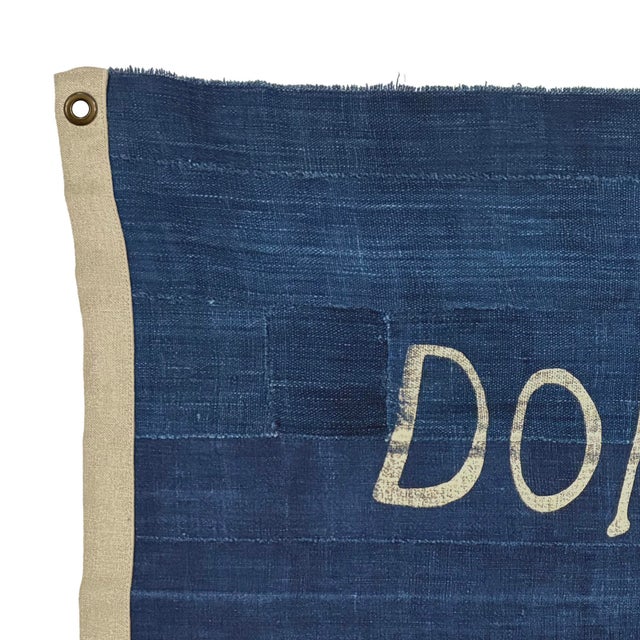 This unique cotton flag is crafted from vintage African textiles. Item pictured is the exact one you will receive. Printed...