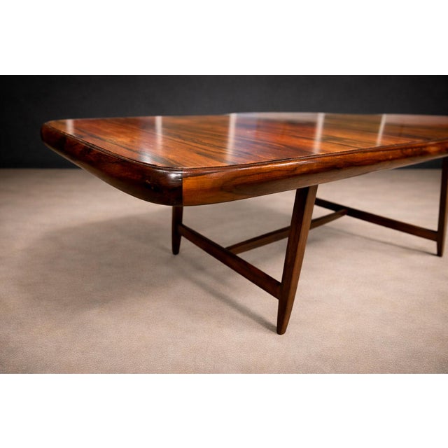 Brazilian Mid-Century Modern Extendable Dining Table in Rosewood, Loher, 1960s For Sale - Image 4 of 11
