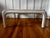 Vintage 1970's Split Reed Waterfall Coffee Table With Glass Top & Matching End Table For Sale - Image 4 of 18