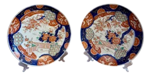 Antique Japanese Imari Plates, 1900, Set of 2