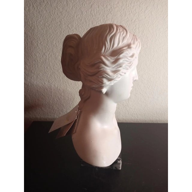 1980s Santini Italy Genuine Carrara Marble Bust Sculpture For Sale In Dallas - Image 6 of 8