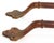 Vintage brass door push bars in a straightforward geometric design with subtle detailing. Mounts with three screw holes...
