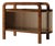 Vintage Art Deco Display Cabinet with Curved Wooden Frame and Glass Doors, 1950s For Sale