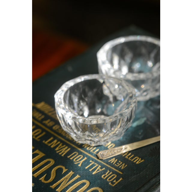 1940s Vintage Crystal Salt Cellars - a Pair For Sale - Image 5 of 9