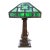 Arts & Crafts Green Slag Glass Table or Desk Lamp For Sale