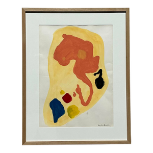 Vintage Boho Original Abstract Oil Painting on Paper