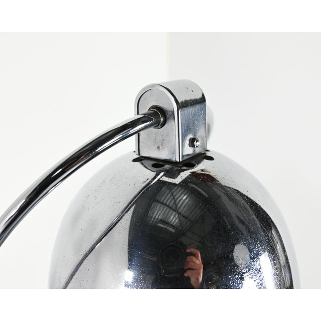 Chromed Metal Lamp attributed to Yves Jujeau and André Mounique for Jumo, France, 1930s For Sale - Image 6 of 14