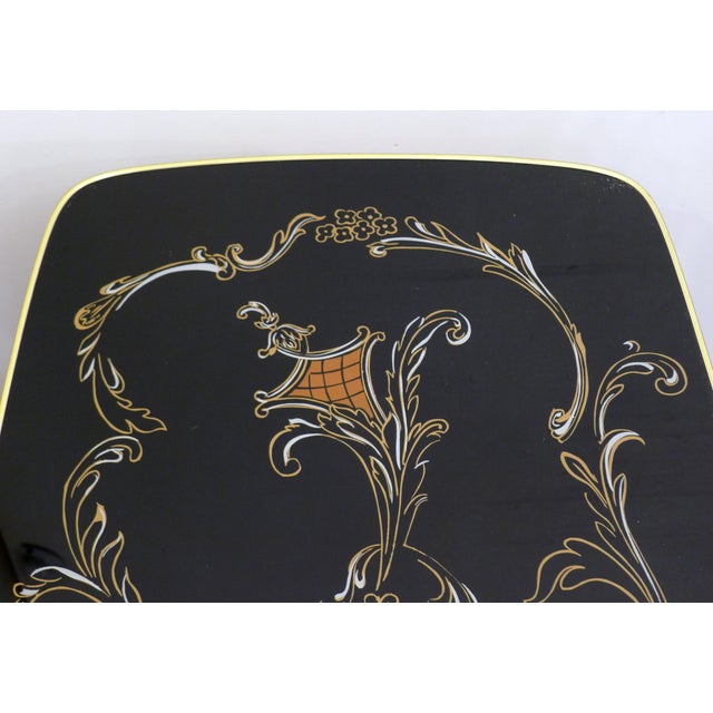 Large Coffee Table with Rococo Decor and Tapered Legs, 1960s For Sale - Image 10 of 14