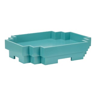 Japandi Tray in Aquamarine For Sale