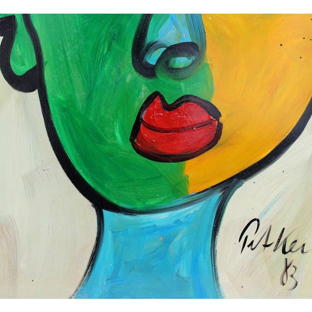 Peter Robert Keil, Portrait of a Young Woman, 1983, Oil on Board For Sale - Image 11 of 16