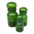 Vintage Apothecary Jar Set Green Glass Belgium For Sale