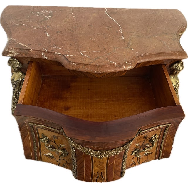 French French Style Small Bombe Chest With Drawers For Sale - Image 3 of 4