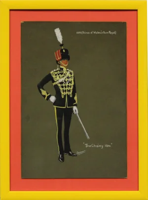 "The Chainy 10th" (Prince of Wales's Own Royal) Gouache by Jack Challenor