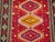Vintage Persian Tribal Square Rug, Hand-Knotted Wool, Geometric Medallions Pattern, 4x4, Red & Blue For Sale - Image 9 of 15