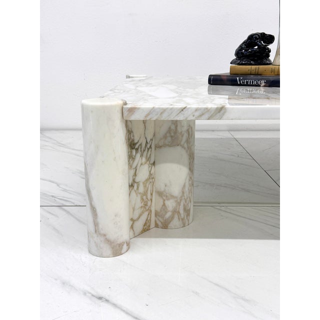 Stone Gae Aulenti Jumbo Coffee Table, Arabescato Marble, Knoll, 1960's For Sale - Image 7 of 9