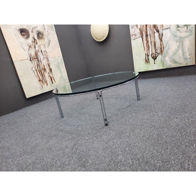 Fantastic coffee table by Horst Brüning. Manufacturer: Kill International. Kill's flat steel furniture is of high quality...