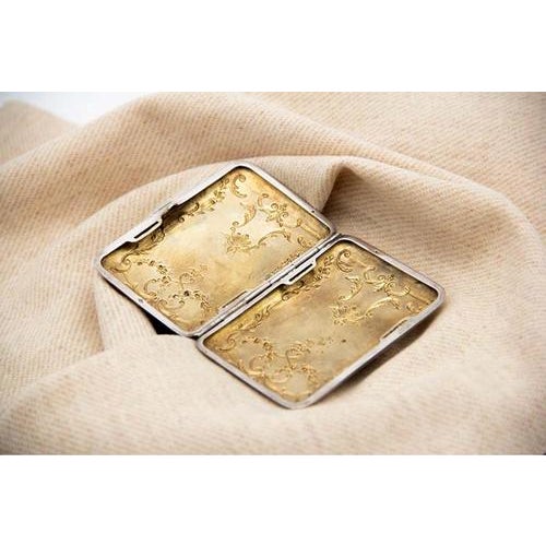 Silver Cigarette Case with Bows, in Very Good conditions. Designed before 1890 This piece has an attribution mark, I am...