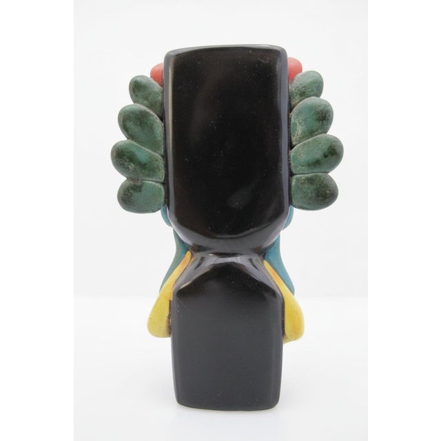 Mayan Aztec Onyx Obsidian Carved Sun Chief God Statue Figure For Sale In Portland, OR - Image 6 of 7