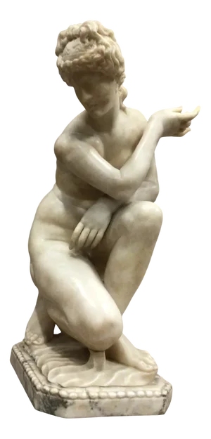 Large Figure of Crouching Venus, 1830, Marble
