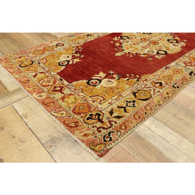 Vintage Turkish Oushak Rug - 03'02 X 05'11 For Sale In Dallas - Image 6 of 9