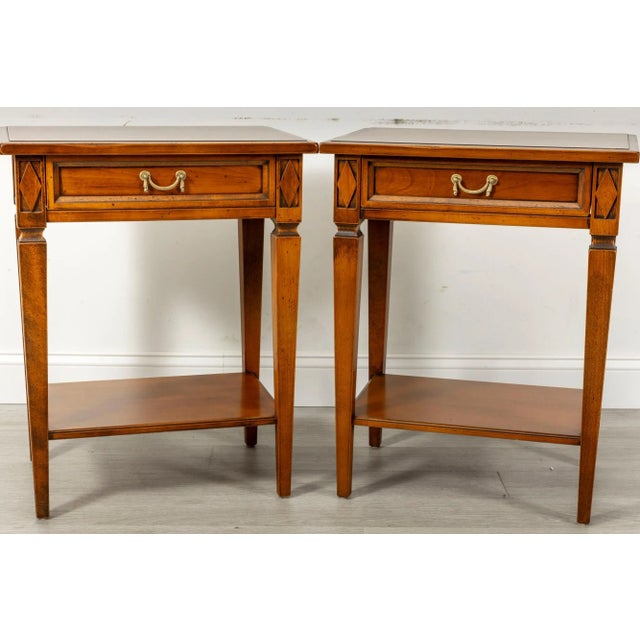 A near perfect pair of French Directoire style side tables from the Villa Borghese Collection by the Italian factory...