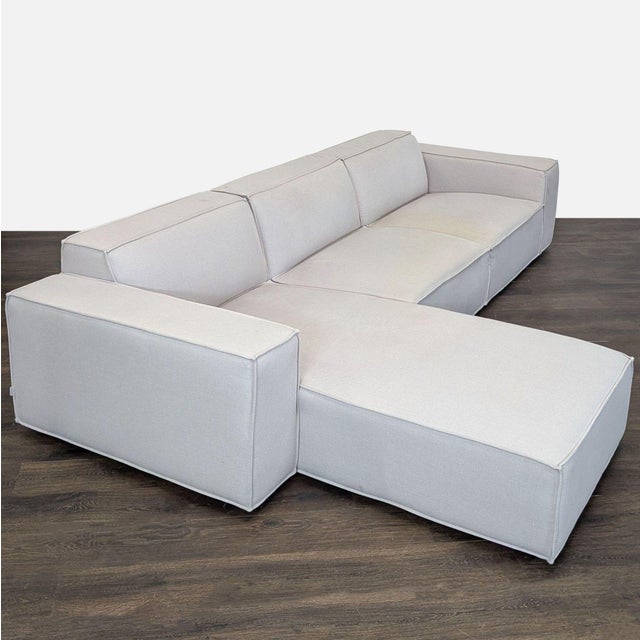 Modern Rove Concepts Modern Sectional Sofa With Chaise For Sale - Image 3 of 10