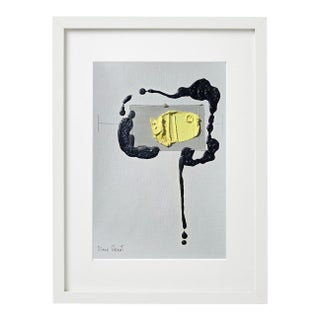 Organic Modern Minimalist Flower Study | Botanical Painting | Herbarium Wall Art | Framed For Sale