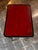 19th Century Ebonized Side Table With Red Leather Top For Sale - Image 6 of 9